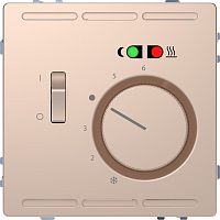 Терморегулятор механический с датчиком без рамки Schneider Electric D-Life 0С +50С шампань картинка